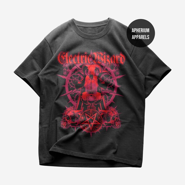 Electric Wizard T-Shirt - Metal Music Shirt - Funeralopolis - Dopethrone - Witchcult Today - Electric Wizard Merch - Unisex Heavy Cotton Tee