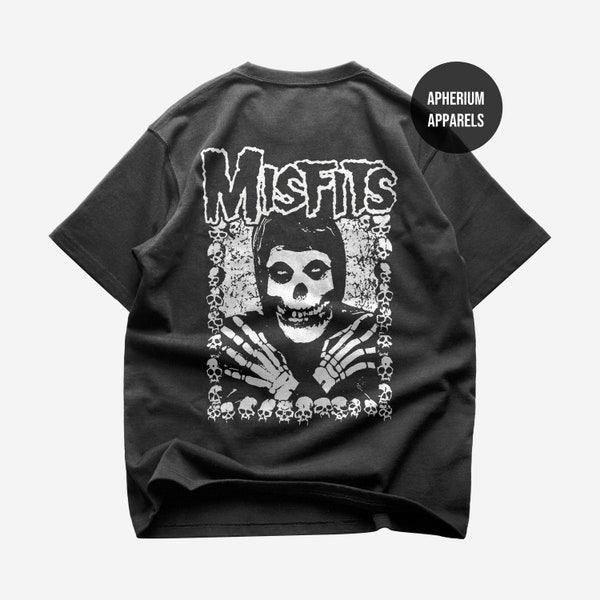 Misfits Back T-Shirt - Rock Music Shirt - Last Caress - The Misfits Box Set - Famous Monsters - Misfits Merch - Unisex Heavy Cotton Tee