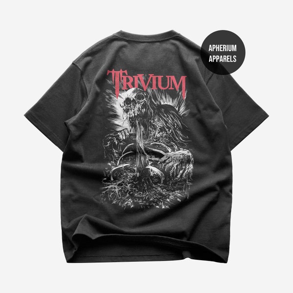 Trivium Back T-Shirt - Metal Music Shirt - Ascendancy Album - Vengeance Falls - In Waves Album - Trivium Merch - Unisex Heavy Cotton Tee