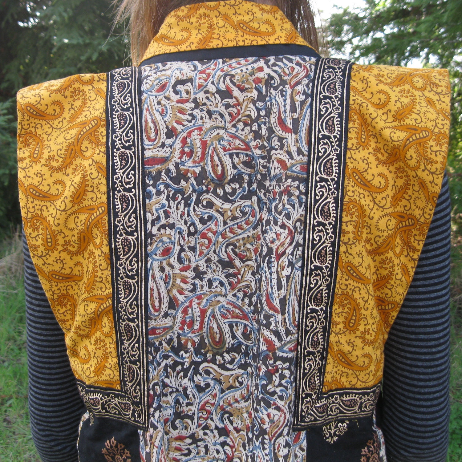 Womens Handmade Tibetan Panel Coat with handprinted textiles Etsy