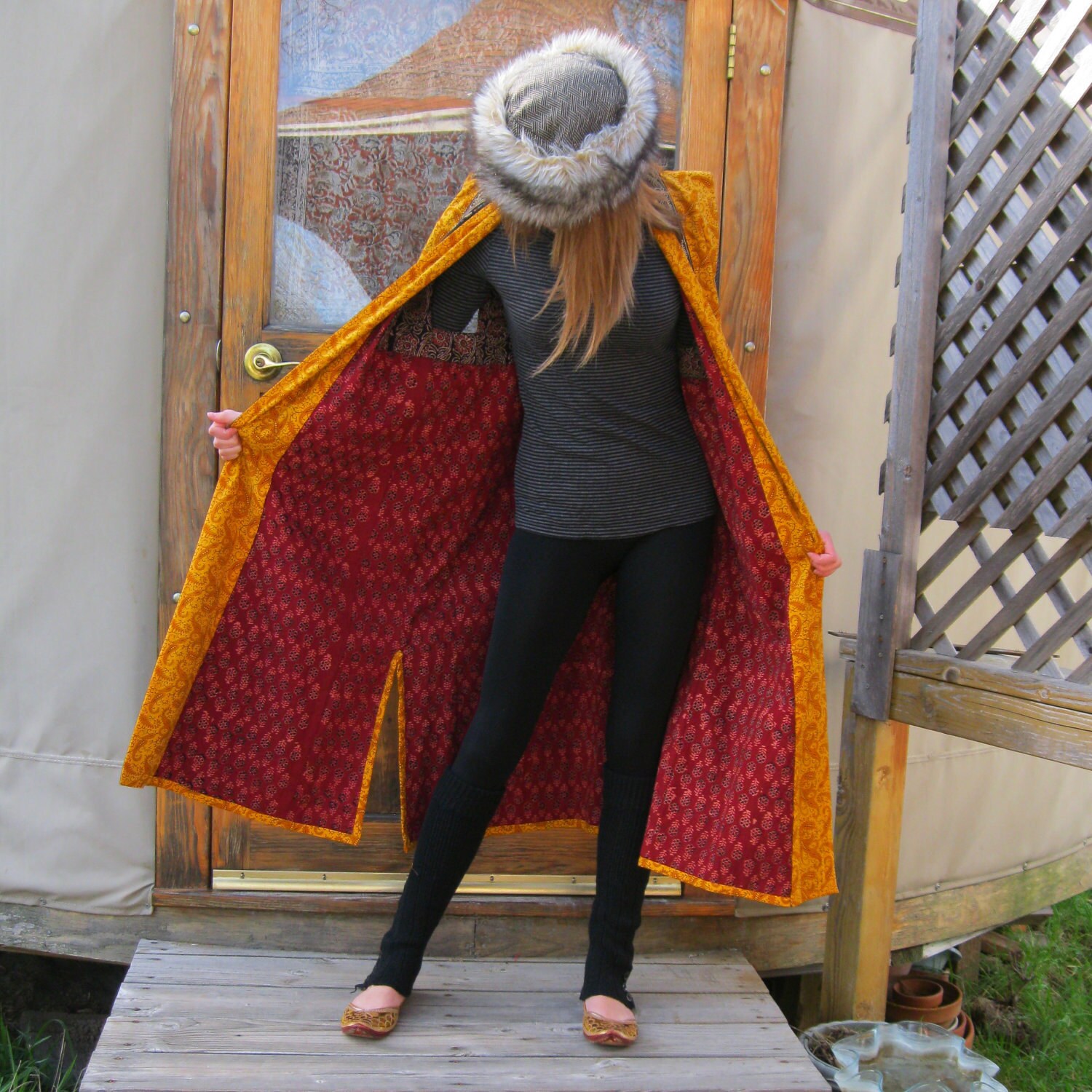 Womens Handmade Tibetan Panel Coat with handprinted textiles Etsy