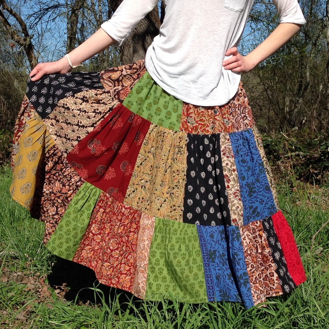 Patchwork skirt for all sizes custom made skirt handmade Etsy