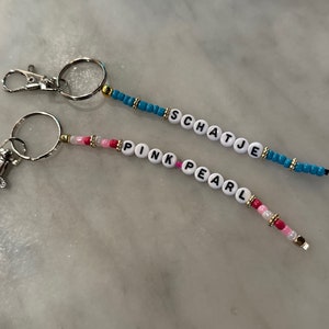 Llavero con cuentas personalizado, llavero con cuentas personalizado