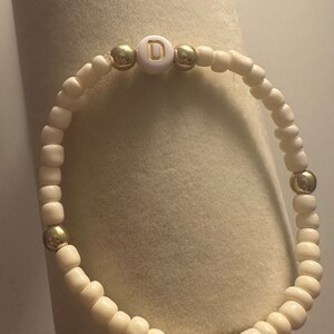 Initial Beaded Bracelet