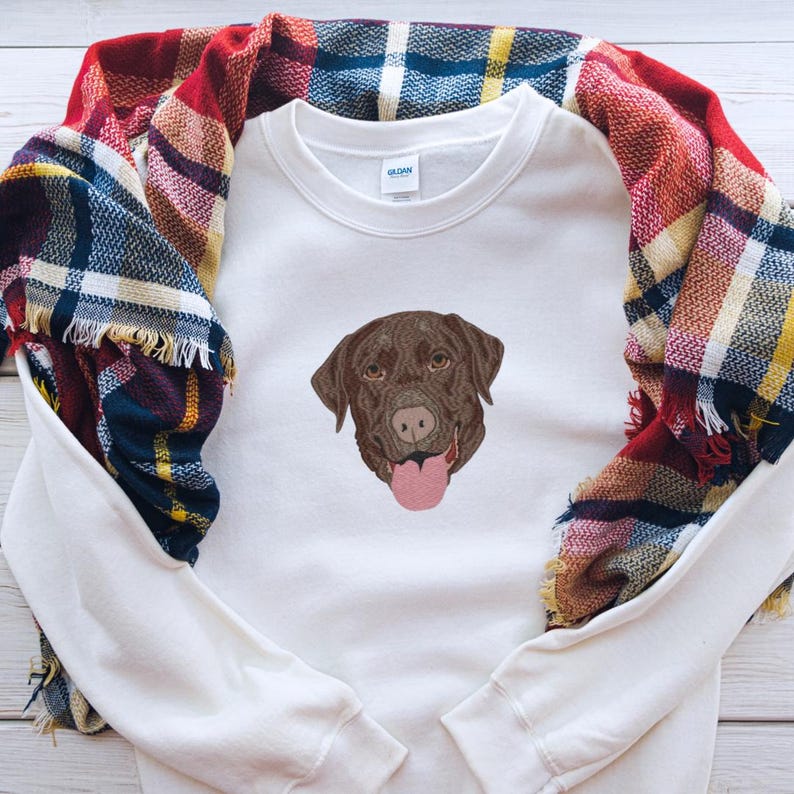 Custom Dog Embroidered Sweatshirt Etsy