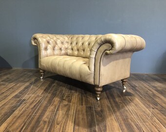 Genuine Leather Chesterfield Sofa