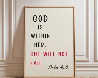 Preppy Christian Art for Women, Girly Bible Verse Posters, Minimalist Christian Wall Art, Trendy Christian Art Modern, Scripture Print Girl