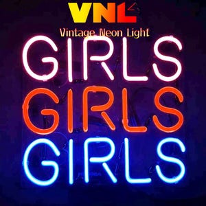 Presente para Ela – Letreiro de Neon em Vidro Real para Meninas | Luminária de Parede Retro para Quarto, Presentes Personalizados