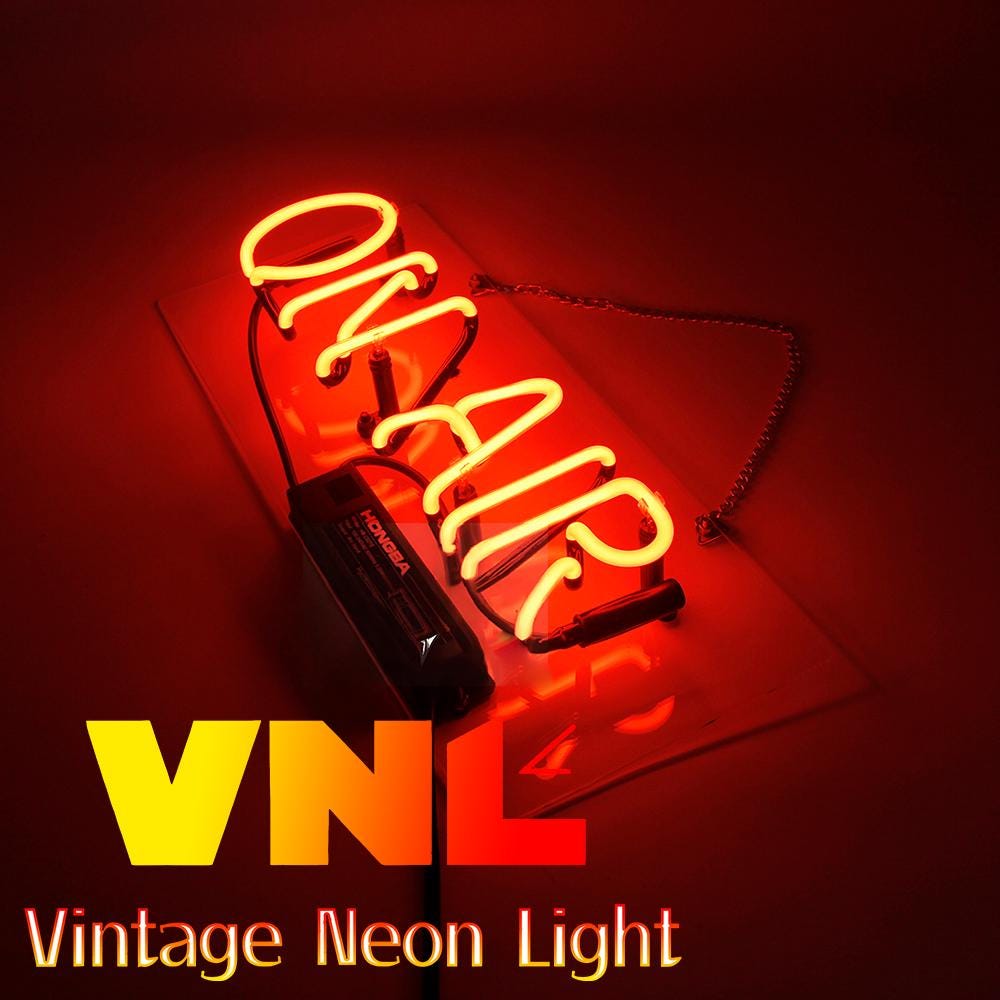 ON AIR Neon Sign Real Glass Light for Studio, Podcast Room