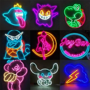 Custom Neon Sign Neon Bedroom Sign Neon Cartoon Lamp Bar Decor Wall Art Personalized Gifts for Kids Custom Business LOGO LED Neon Sign Light