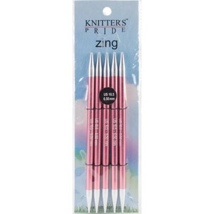 Size 10.5 (6.5 mm) KnitPro Zings 6&quot; Double Pointed Knitting Needles DPNs (formerly Knitter&#39;s Pride)