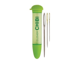 Chibi Darning Needle Set and Green Case by  Clover Brand, aka tapestry needle