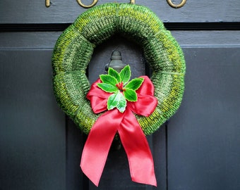 Knitted Holiday Wreath - PDF Pattern