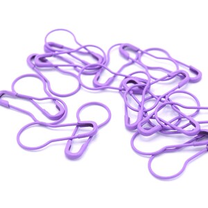 Lilac, High Quality, Tarnish Resistant Brass Purple Bulb Safety Pin Locking Stitch Markers