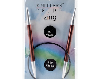Size 9 (5.50 mm) Knitters Pride Zings 16" Circular Knitting Needles