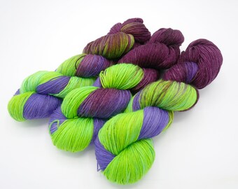 Dark Envy, Lovely Hand Dyed Sock Yarn - In Stock