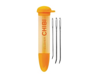 Bent Tip Tapestry Needle / Darning Needle, Orange Case, Chibi Darning Needle Set by  Clover Brand