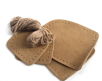 Fiber Trends Suede 2-Piece Slipper Bottoms - Camel Brown