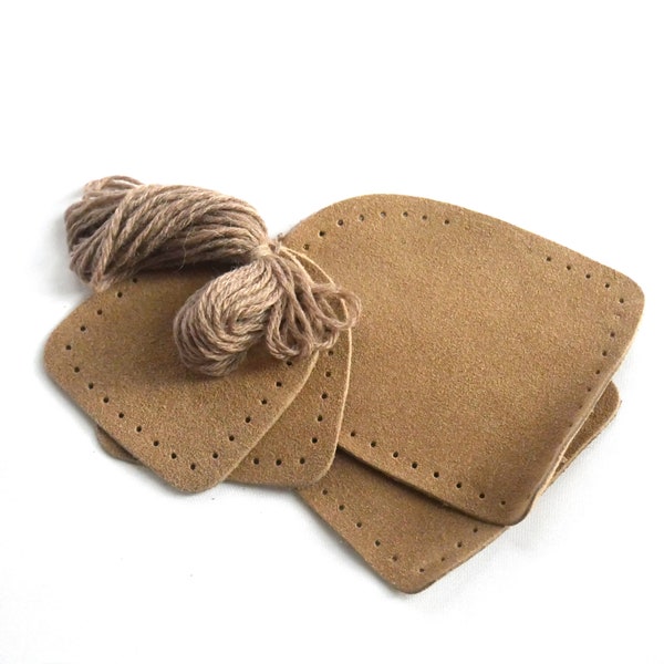 Fiber Trends Suede 2-Piece Slipper Bottoms - Camel Brown