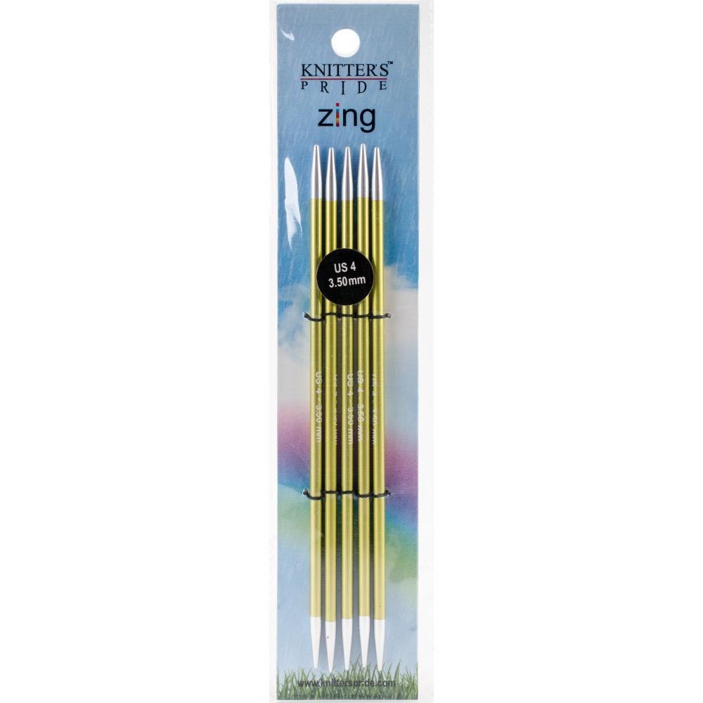 Size 4 3.50 Mm Knitters Pride Zings 6 Double Pointed Knitting Needles DPNS  