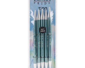 Size 11 (8 mm) Knitters Pride Zings 6" Double Pointed Knitting Needles DPNs