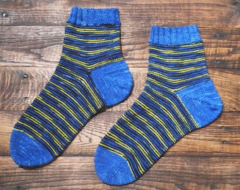 Top Down Sock Knitting Pattern: Ribbing, Heel & Toe Options (PDF Pattern)