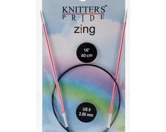 Size 0 US (2 mm) Knitters Pride Zings 16" Circular Knitting Needles