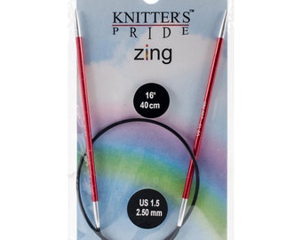 Size 1.5 US (2.5 mm) Knitters Pride Zings 16" Circular Knitting Needles