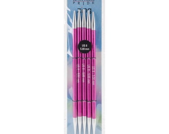 Size 8 (5 mm) Knitters Pride Zings 6" Double Pointed Knitting Needles DPNs