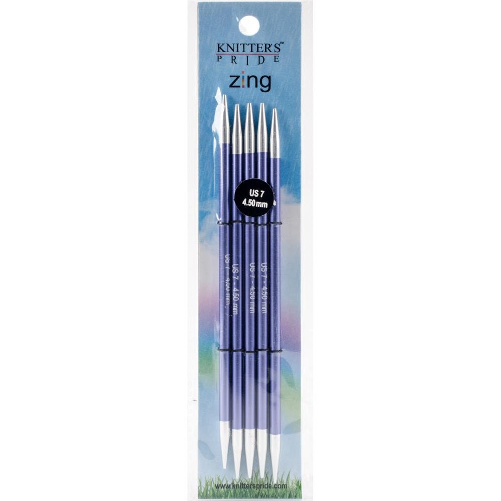 Knitter's Pride-Zing Double Pointed Needles 6 inch-Size 7/4.5mm