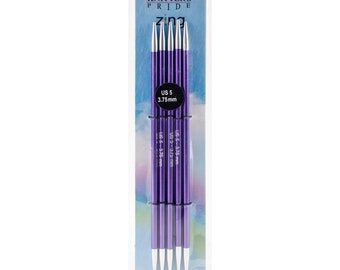 Size 5 (3.75 mm) Knitters Pride Zings 6" Double Pointed Knitting Needles DPN