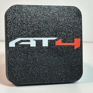 GMC AT4 Hitch Cover – Custom 2 Inch Receiver Plug, Off-Road Truck Accessories, Weather-Resistant Trailer Hitch Cap