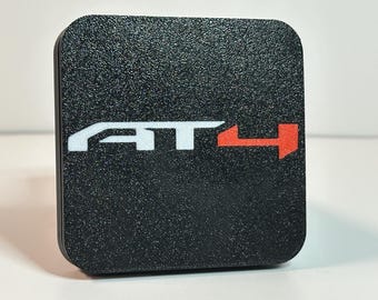 AT4 Hitch Cover for GMC Sierra AT4 and AT4X | Fits 2 and 2.5 Inch Receivers | Weatherproof PETG Trailer Hitch Plug