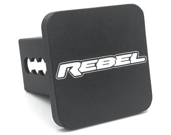 Ram Rebel Hitch Cover | Fits 2 and 2.5 Inch Receivers | Weatherproof Trailer Plug for Ram 1500 | Custom Rebel Truck Accessory