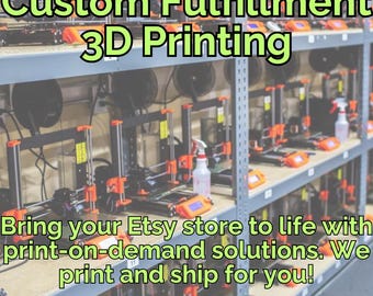 Custom 3D Printing Fulfillment Service for Etsy Sellers | We Print Pack and Ship Print on Demand Products for Your Store