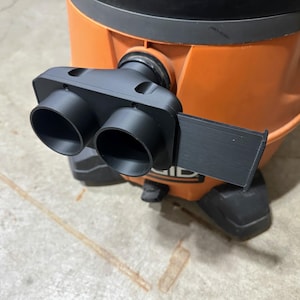 Ridgid Shop Vac Y Splitter - Dual Hose Connector Blast Gate, Wet Dry Accessory, Heavy-Duty Tool