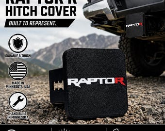 Ford Raptor R Hitch Cover | Fits 2 Inch Receiver | Weatherproof Trailer Plug for Trucks | Custom Raptor R Accessory