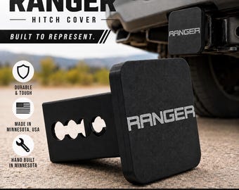 Ford Ranger Hitch Cover | Fits 2 and 2.5 Inch Receivers | Weatherproof Trailer Plug for Trucks | Custom Ranger Accessory