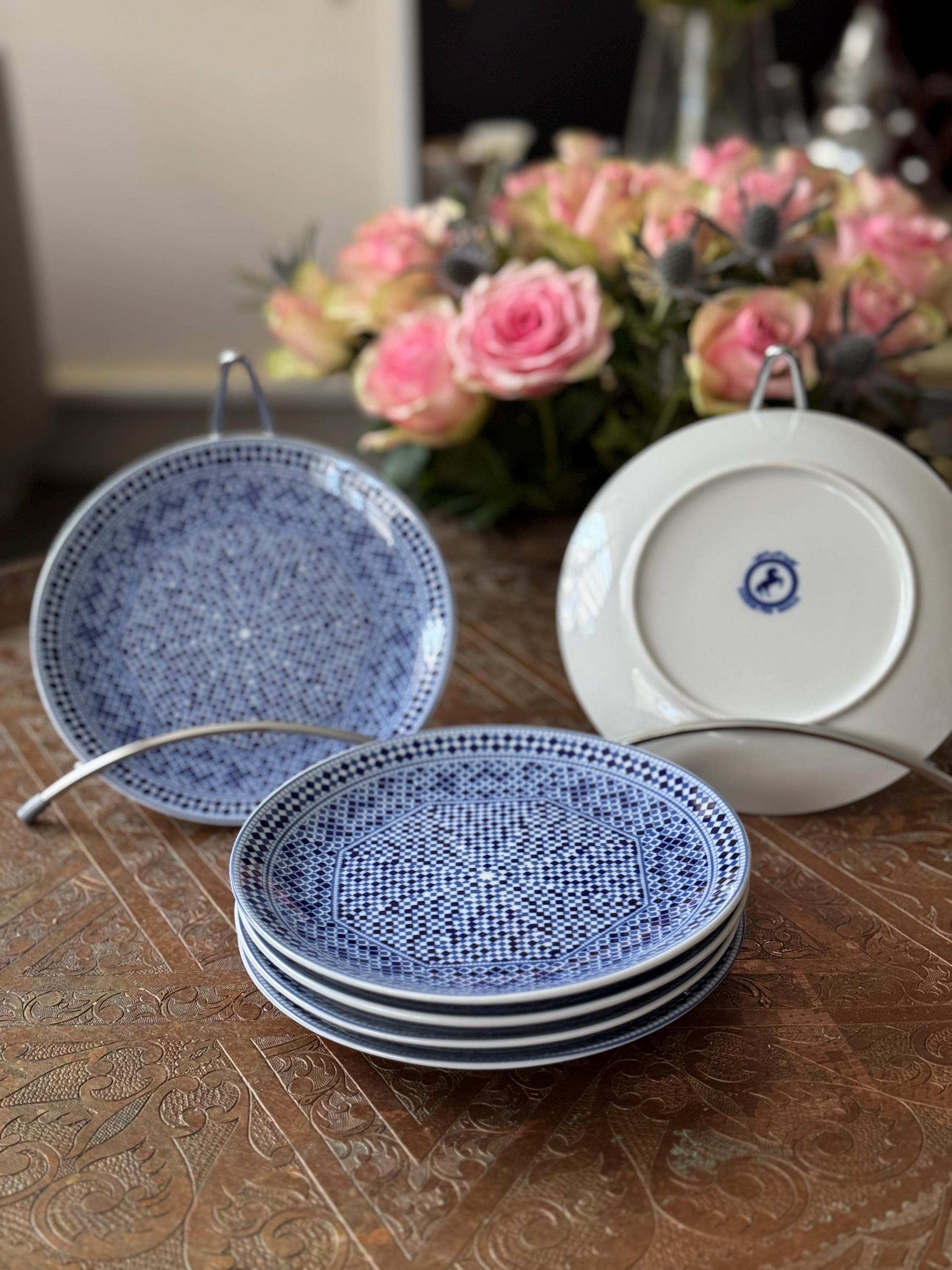 Lot De 6 Assiettes Porcelaine COCEMA De Fès 17 Cm - Maroc