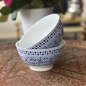 Lot De 6 Assiettes Marocaines COCEMA – Porcelaine De Fès – 17 Cm – Très Bon état