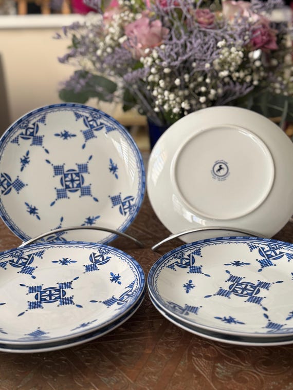 Lot d'assiette creuse ovale porcelaine fait main