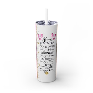 Motivational 20 oz Tumbler: Positive Affirmation Stainless Steel Gift