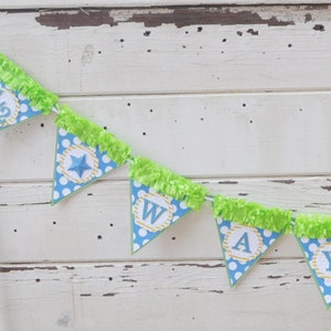 6 Month Birthday Banner Baby Boy, Smash Cake Photo Prop, Half, 1/2 Birthday Party Decor Decorations