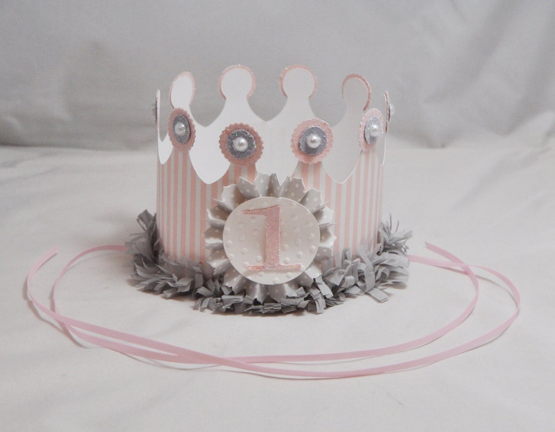 Princess Birthday Crown 1st First Birthday Baby Toddler Girl Etsy