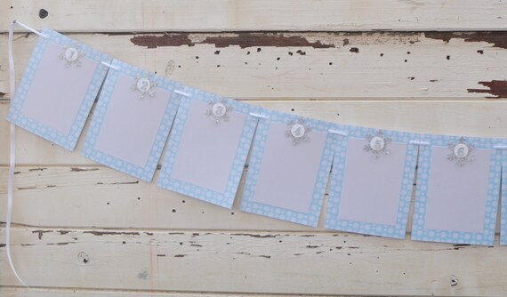 Boy Snowflake 12 Month Photo Picture Banner, 1st Year Yearly Memory Banner, First Baby Toddler Birthday Winter Onederland Party Decor Il_570xn