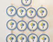 Balloon Photo Clips, First Birthday Baby Boy, 1st Yearly Monthly Picture Banner, Set of 13, Party Decor Il_170x135