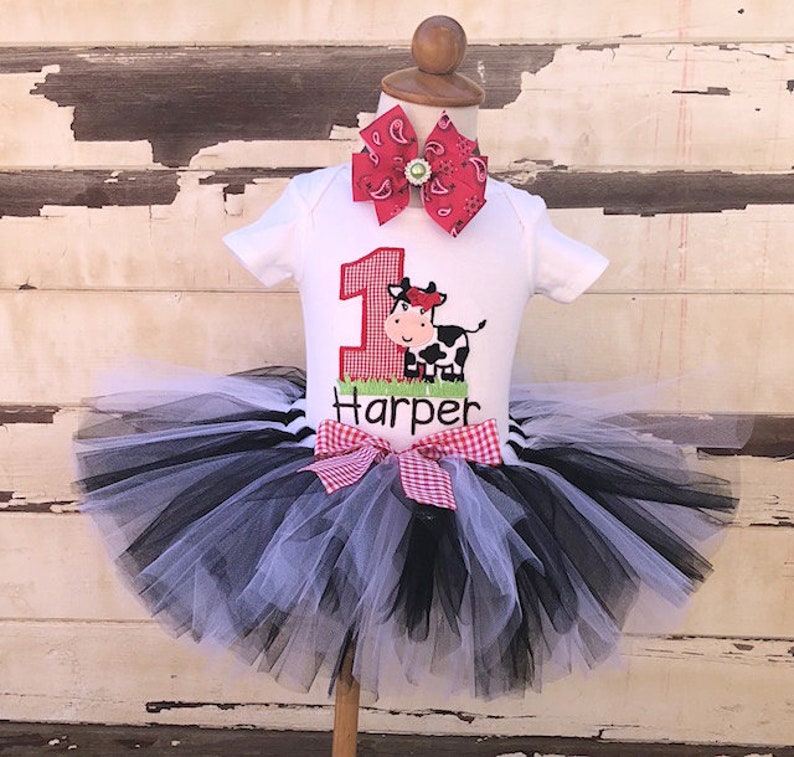 farm first birthday outfit girl