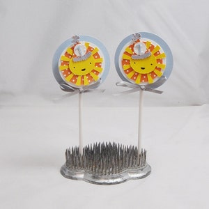Boy Sun 1st Birthday Cupcake Toppers set of 12, You Are My Sunshine Baby Toddler Party Decor Decorations