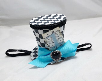 Alice in Wonderland Inspired Mini Top Hat Headband Steampunk