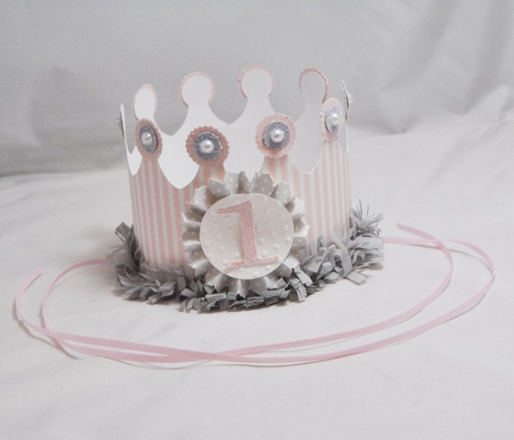 Princess Birthday Crown, 1st First Birthday Baby Toddler Girl Custom Hat, Smash Cake Photo Prop Party Decor Il_570xn